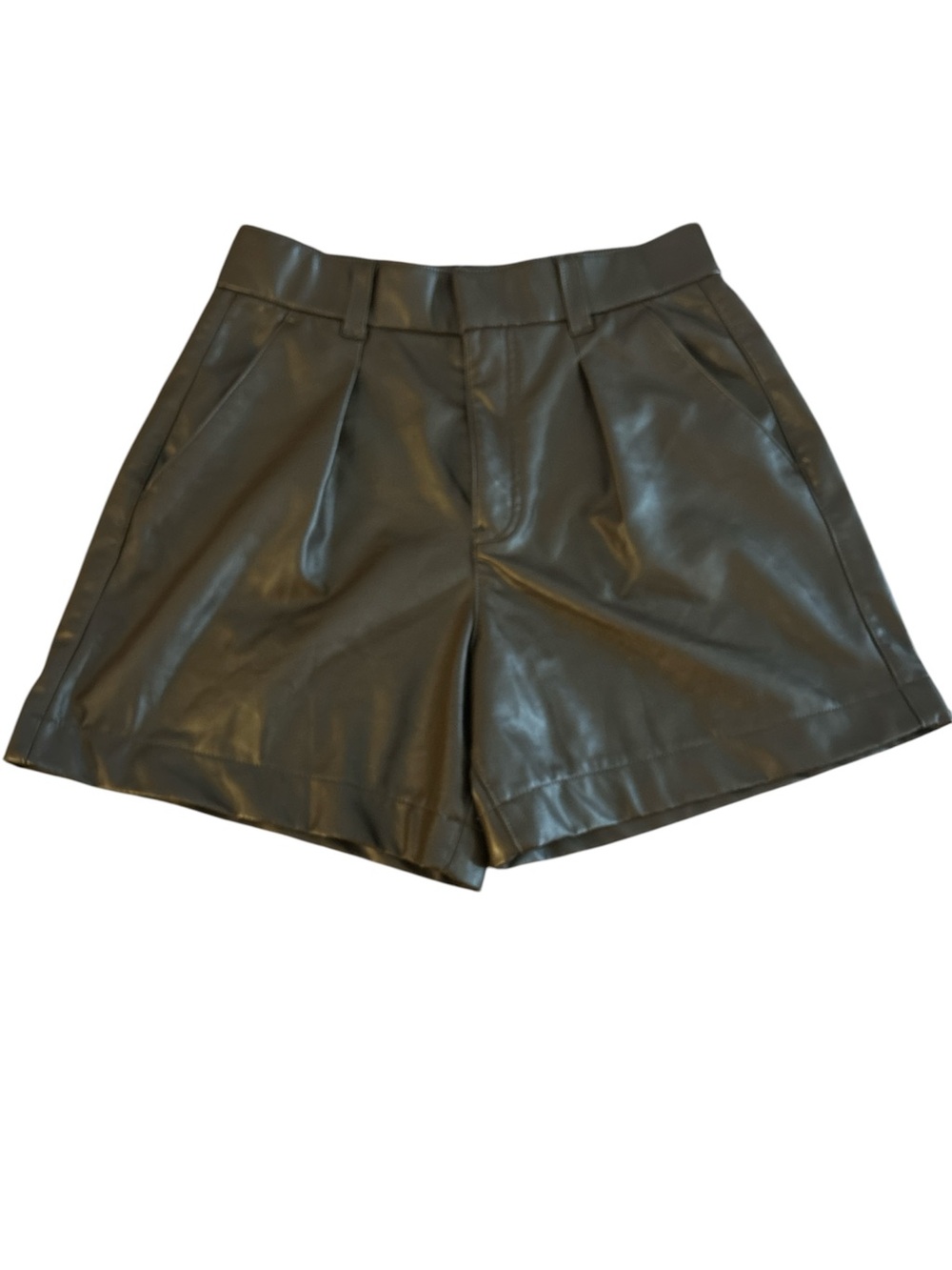Abercrombie & Fitch Brown Vegan Leather Shorts